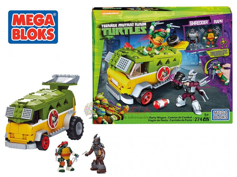 Mega Bloks Tortuga Ninja Raph Y Shredder.