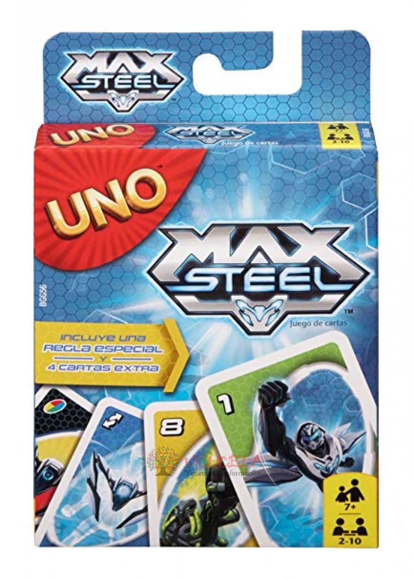 Cartas Uno Max Steel Mattel.