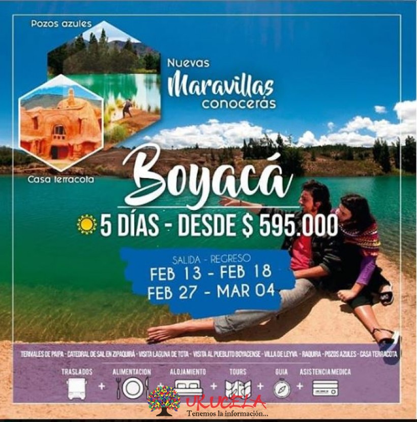 excursión a BOYACÁ  Promoción para viajar en Febrero 2019