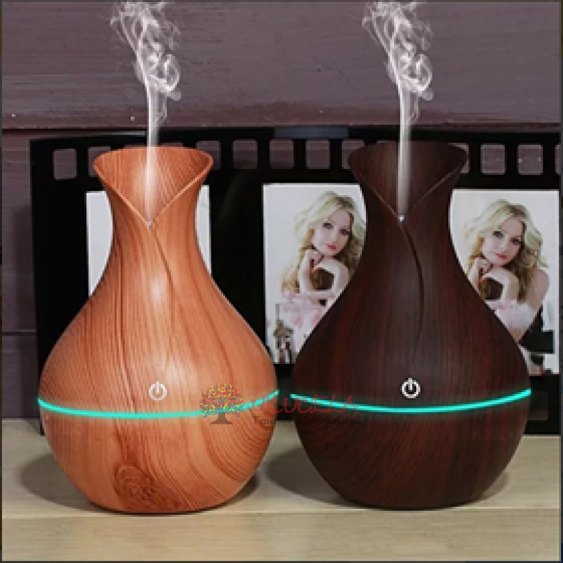 Ambientador Humidificador purificador de aire y difusor de aromas - madera