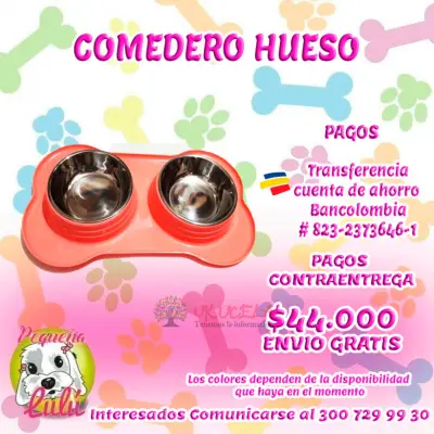 COMEDERO PARA PERROS ANTIHORMIGAS HUESO