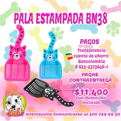 PALA PARA GATO ESTAMPADA