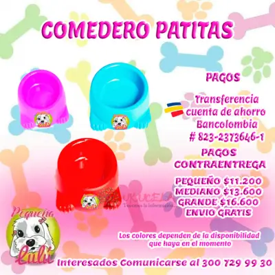COMEDERO PARA PERROS PATITAS
