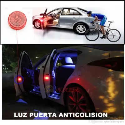 luz led puerta de carro anticolision evite accidentes 02 piezas