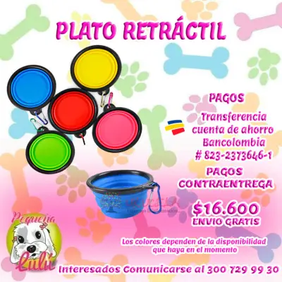 PLATO PORTATIL PARA PERROS