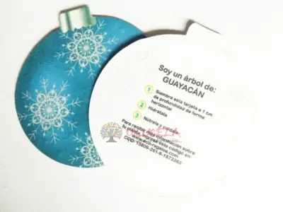 Bolas Navideñas en Papel Semilla para el Arbol de Navidad Tamaño 8 cm de diámetro