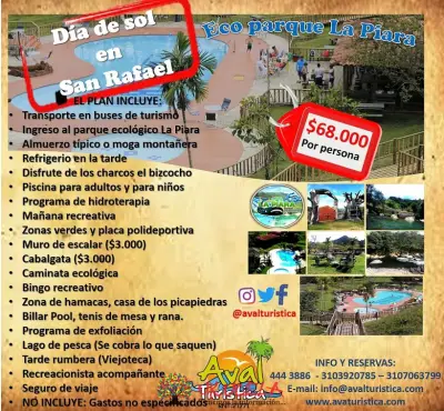 Día de sol a SAN RAFAEL y ecoparque LA PIARA ¡TODOS LOS DOMINGOS!