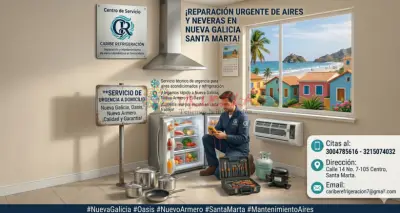 Reparacion urgente de aires y neveras en Nueva Galicia Santa Marta