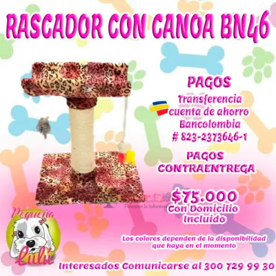 RASCADOR PARA GATO CON CANOA
