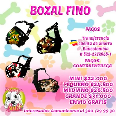 BOZAL PARA PERROS FINO