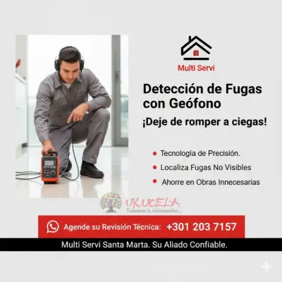 Detección de Fugas y Filtraciones Exactas con Geófono en Santa Marta