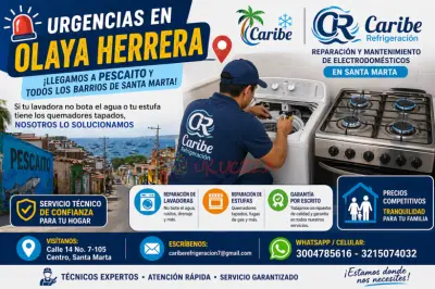 Tecnicos de lavadoras y estufas en Olaya Herrera Santa Marta