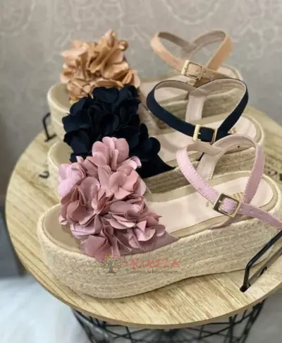 Sandalias  alta en yute