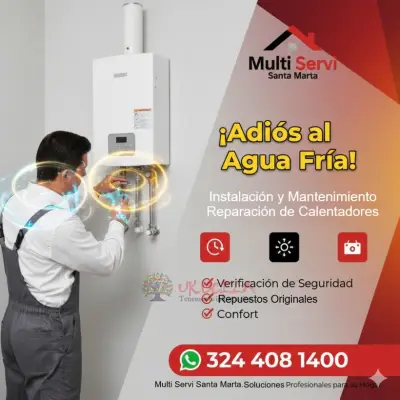 Instalacion de calentadores en Barrio Los Alcazares Santa Marta