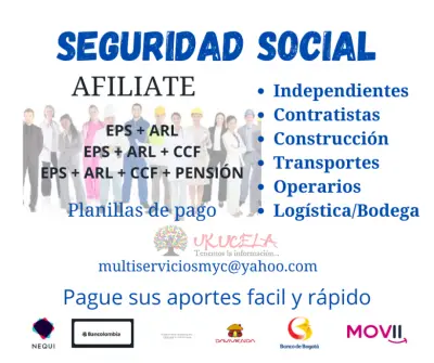 Afiliaciones a Seguridad Social Eps Arl  Asesorías y trámites para Empresas