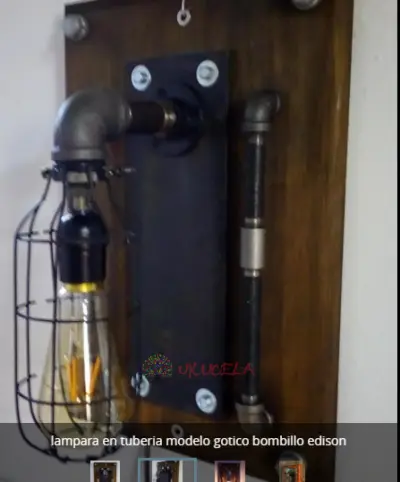 lampara de pared super hermosa bombillo edison