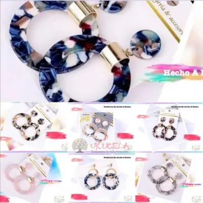 Oferta!! lindos aretes 3 pares por solo 25.000