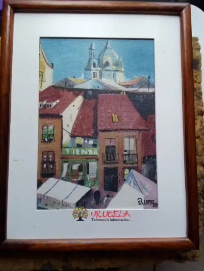 Venta cuadro paisaje pueblo