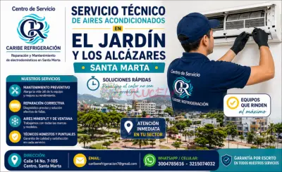 Reparación de aires acondicionados en El Jardín y Alcázares Santa Marta