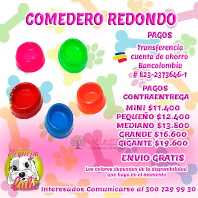 COMEDERO PARA PERROS REDONDO