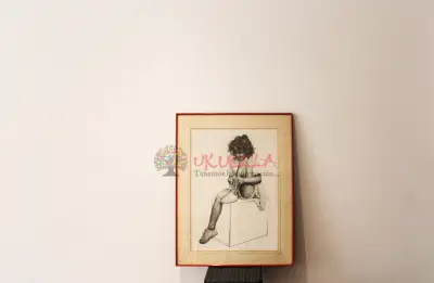 VENDO BONITA OBRA DE ARTE "AMARRANDOSE EL TENIS" OMAR GORDILLO