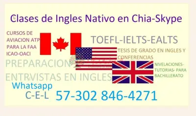 Clases cursos de Ingles Nativo  TOELF IELTS ITEP EALTS AVIACION-entrevistas