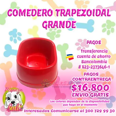 COMEDERO PARA PERRO TRAPEZOIDAL