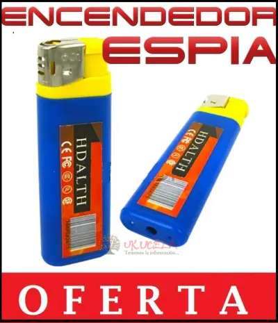 camara espia encendedor mechero graba video a color con audio fotos