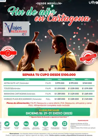 FIN DE AÑO CARTAGENA OFERTAS