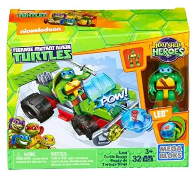 Mega Bloks Buggy De Tortuga Ninja Leo Contiene 32 Pcs