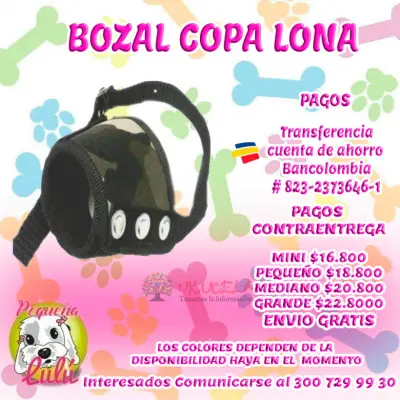 BOZAL PARA PERROS COPA LONA