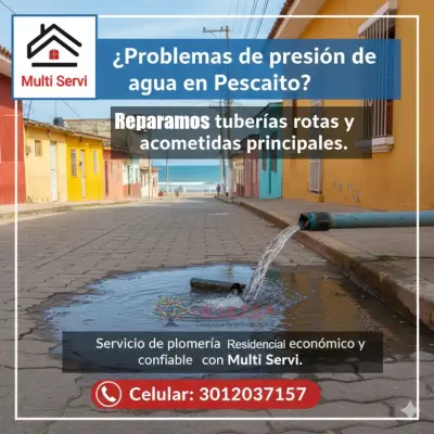 Arreglo de tuberias rotas en Barrio Pescaito Santa Marta