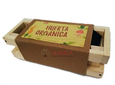 Huerta PREMIUM en matera de madera de Pino pulido