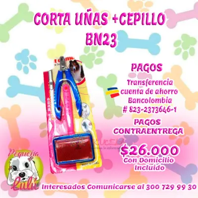 CORTA UÑAS + CEPILLO PARA PERROS