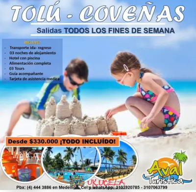 Excursiones a Tolú Coveñas todos los viernes del año