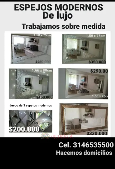 ESPEJOS  PARA SALA COMEDOR O PELUQUERIA