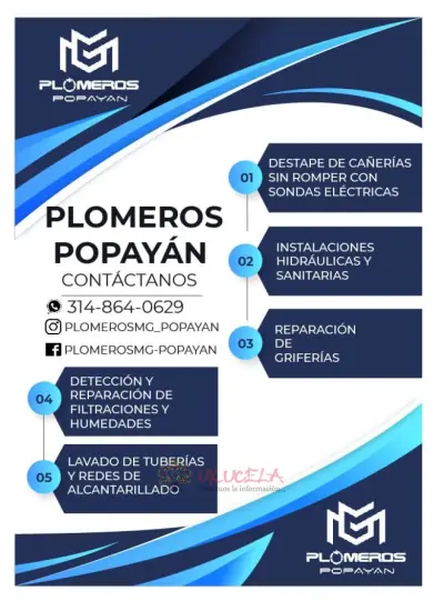 Plomeros Popayán 3148640629 Destape de cañerías