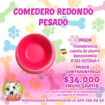 COMEDERO PARA PERROS REDONDO PESADO
