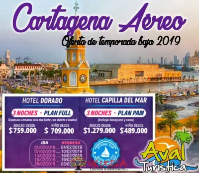 Promoción CARTAGENA AÉREO del 28 de Febrero al 03 de Marzo 2019