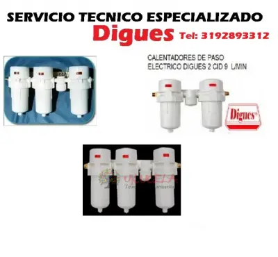 Servicio tecnico de calentadores digues electricos