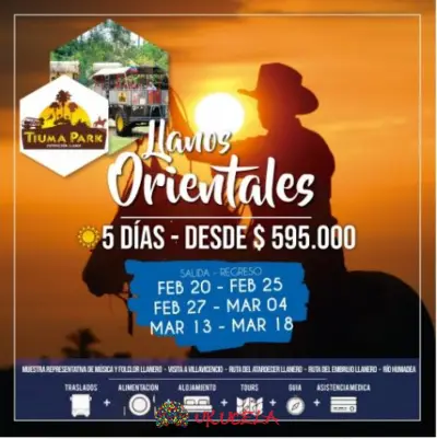 Excursión LLANOS ORIENTALES 05 DÍAS ¡Salidas desde Medellín!