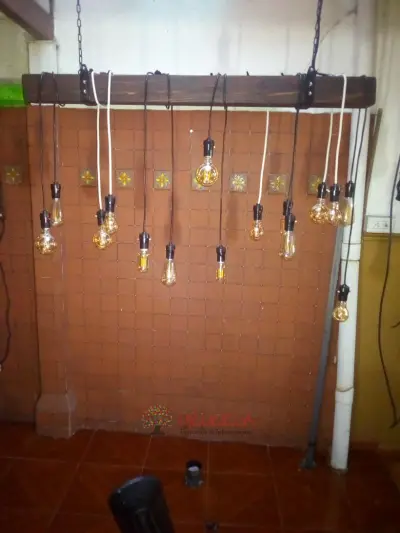 lampara de techo bombillos edison
