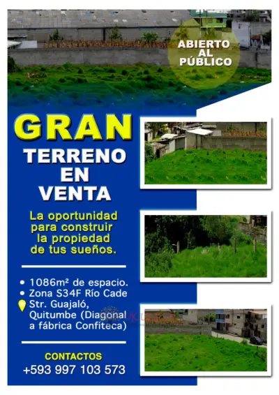 VENTA TERRENO GUAJALO