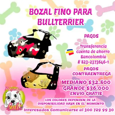 BOZAL PARA PERROS BULLTERRIER