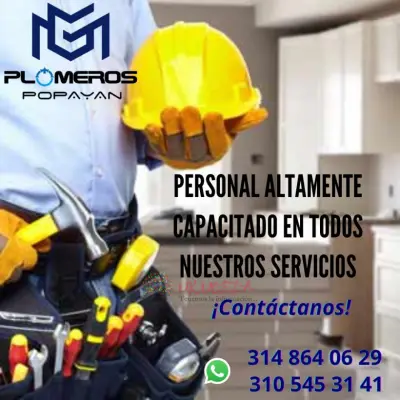 Plomeros  Popayán Destape de cañerías 3148640629