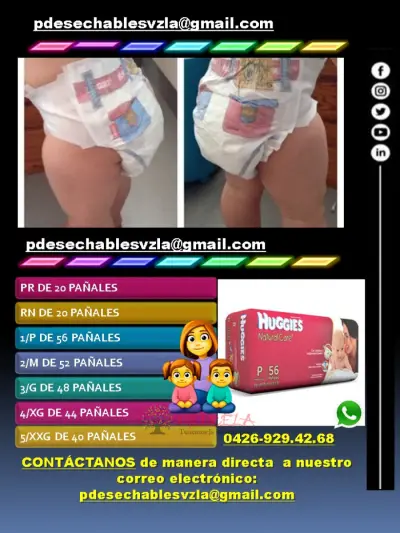 VENDEMOS PAÑALES AL MAYOR HUGGIES NATURAL CARE