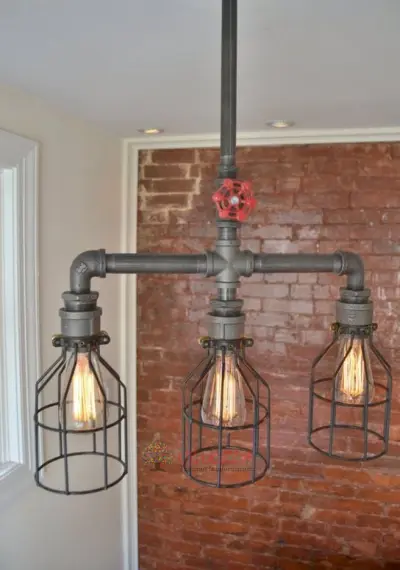 lampara de techo bombillo edison gotica