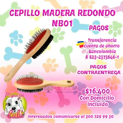CEPILLO PARA PERROS REDONDO
