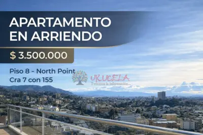 Arriendo apartamento de 2 alcobas en North Point Norte de Bogotá