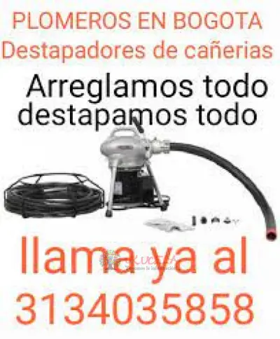 plomeros bogota. destape de cañerias 3134035858